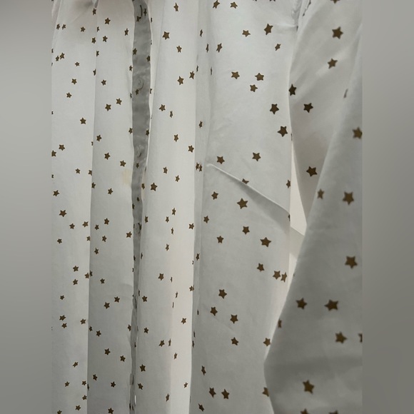 Talbots mini stars button down long sleeve shirt. Worn once!! Size M - Picture 3 of 10